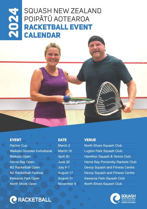 Racketball calendar 2024 website